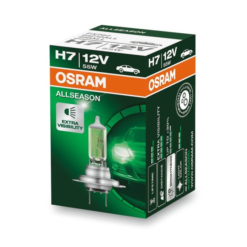 Галогеновая лампа OSRAM H7 +30% ALLSEASON SUPER 12V 55W