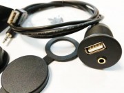Гнездо USB+AUX универсальное Гнездо USB+AUX универсальное