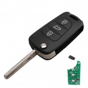 Ключ с платой выкидной (HK30) Hyundai тип 2 чип ID46, (частота 433), лезвие TOY40, 3 кнопки